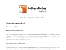 Tablet Screenshot of potterynotes.com